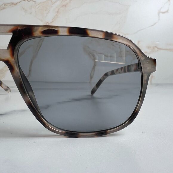 Aire Monoceros Aviator Sunglasses Cookie Tortoise Frame Smoke Tint Lens - Picture 4 of 9